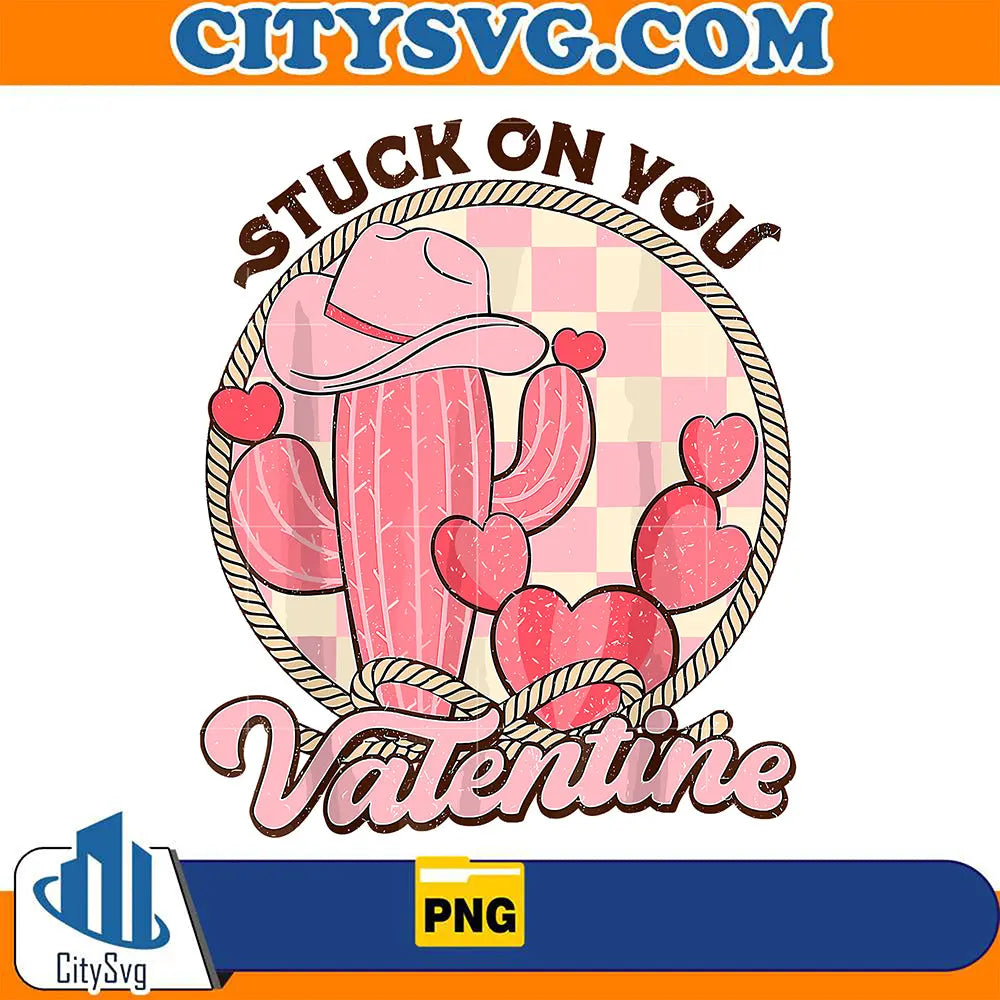PinkStuckOnYouValentinePng