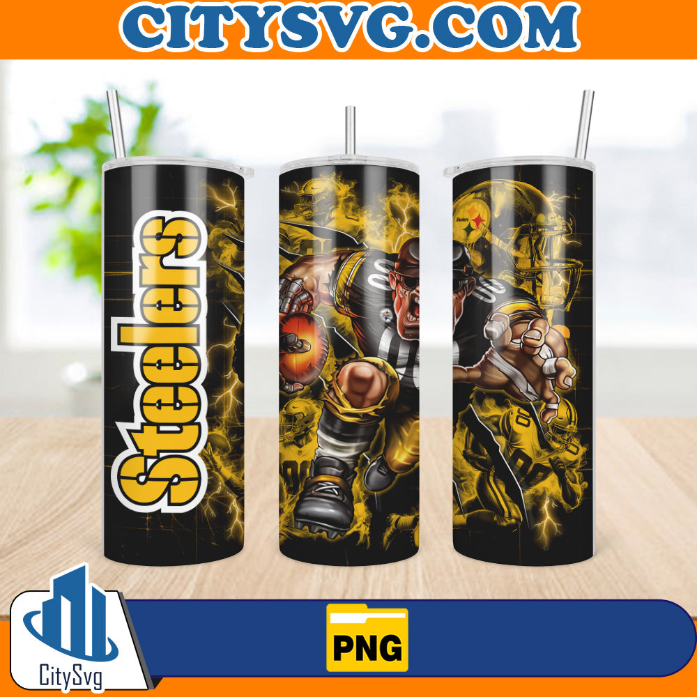 PittsburghSteelers20ozSkinnyTumblerSublimationDesignsPng