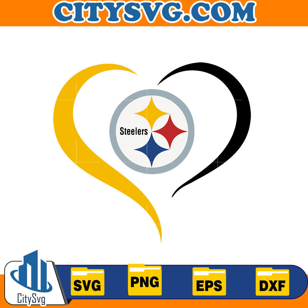 Heart Pittsburgh Steelers Svg