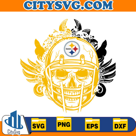 Skull Pittsburgh Steelers Svg