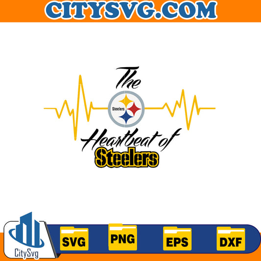 The heatbeat of Pittsburgh Steelers Svg