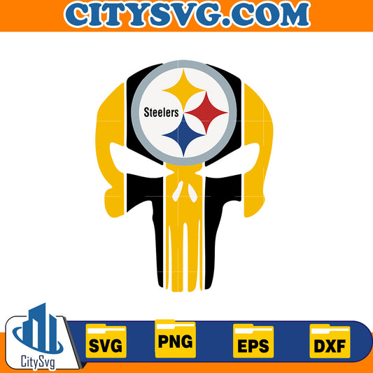 Skull Pittsburgh Steelers Svg