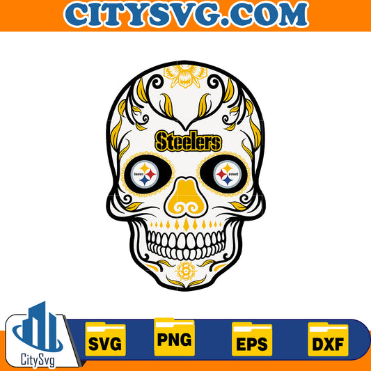 Skull Pittsburgh Steelers Svg