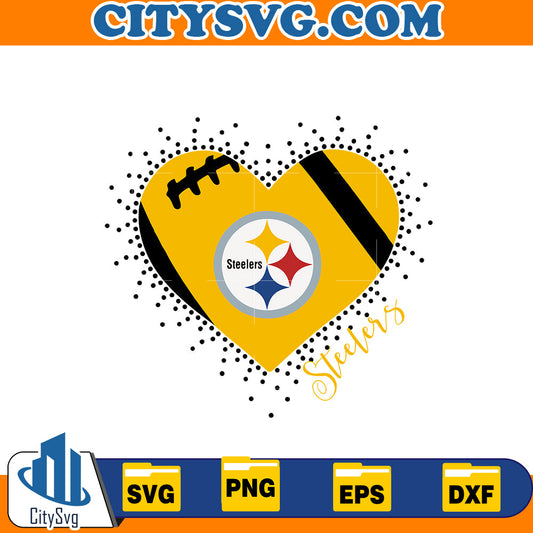 Heart Pittsburgh Steelers Svg