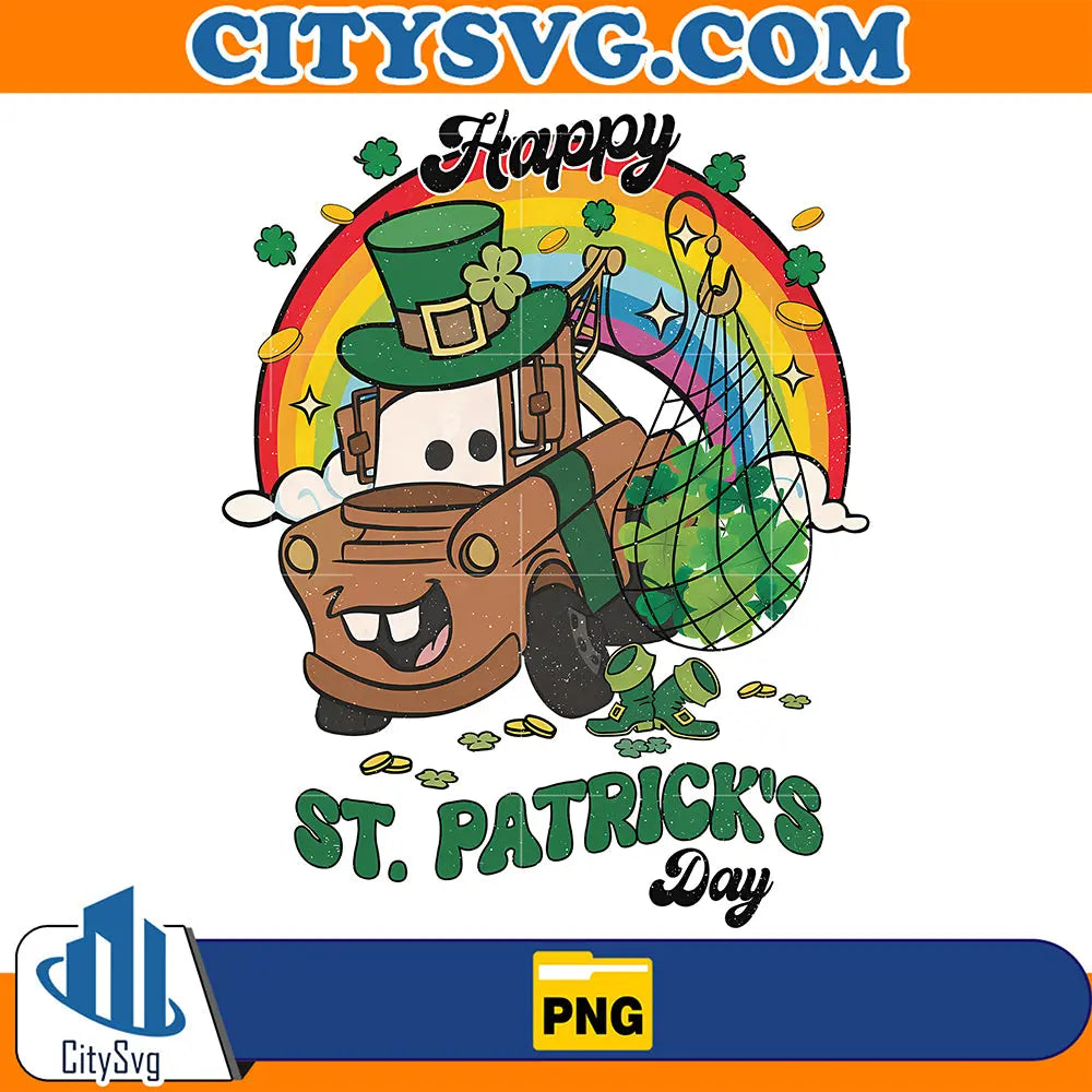 PixarCarsTowMaterHappyStPatricksDayPng
