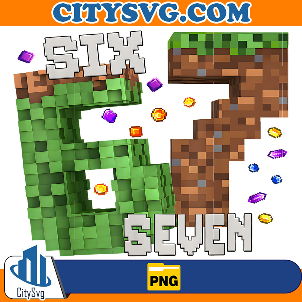 Pixel-Six-Seven-67-Gamer-Birthday-Png