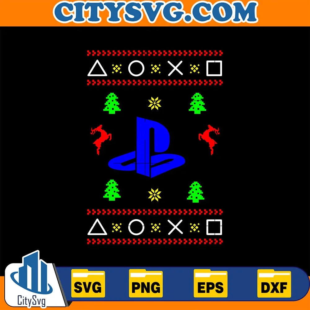 PlaystationUglyChristmasSvg