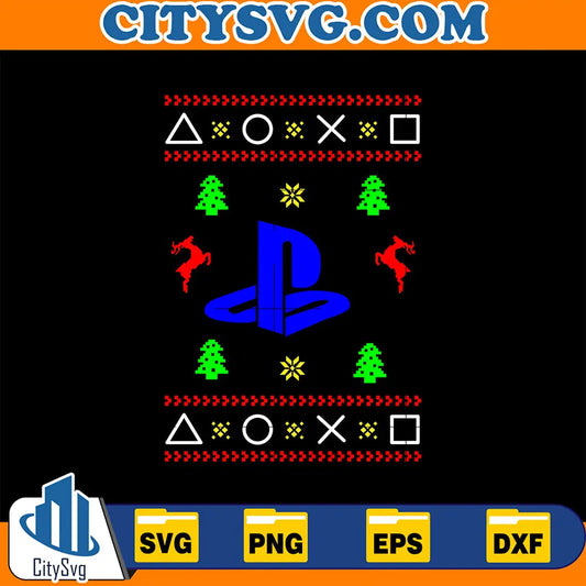 PlaystationUglyChristmasSvg