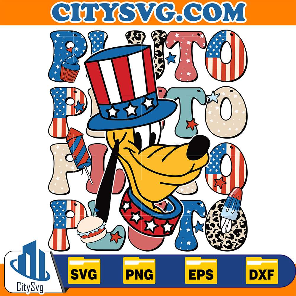 Pluto-American-4th-Of-July-Svg