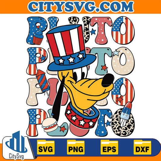 Pluto-American-4th-Of-July-Svg