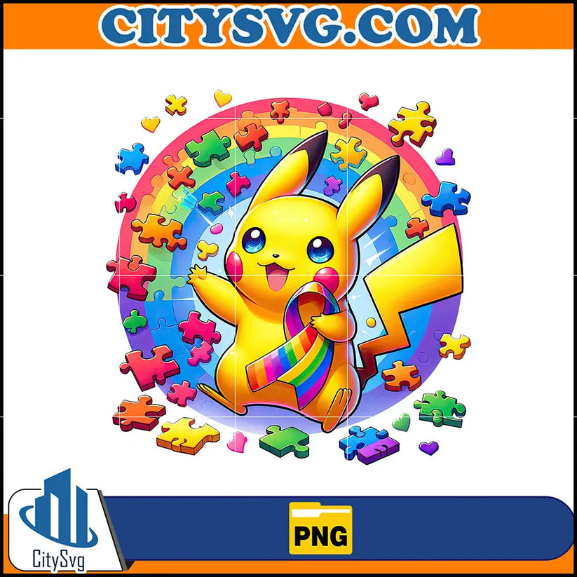 Pokemon Autism Cartoon Png, Autism Awareness Png, Awareness Png, Be Ki ...