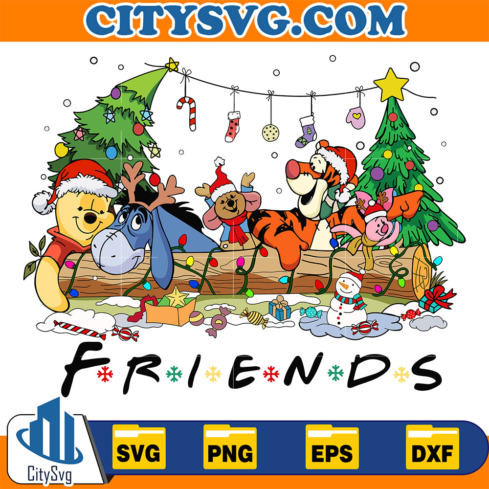 Pooh-Tiger-Friends-Christmas-Svg