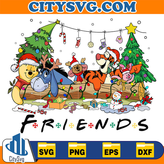 Pooh-Tiger-Friends-Christmas-Svg