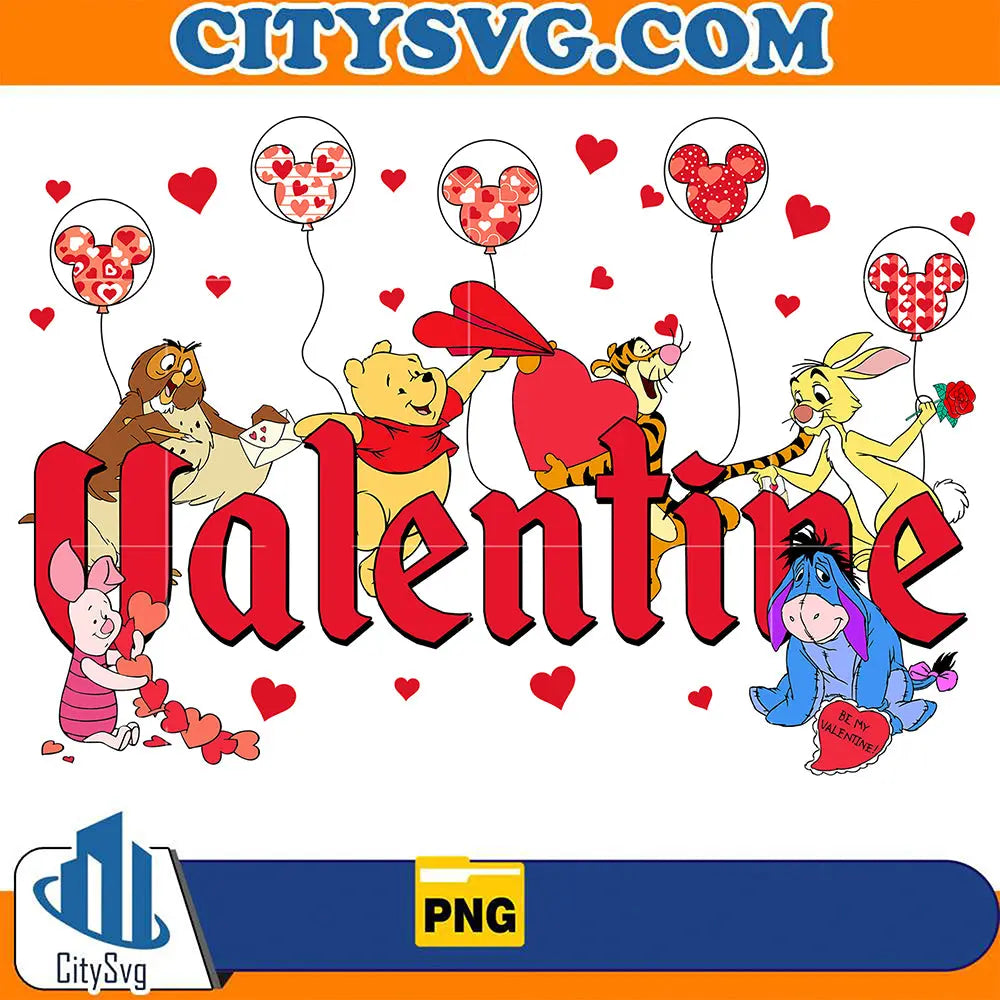 PoohAndFriendsValentinePng