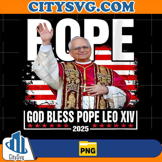 Pope-God-Bless-Pope-Leo-XIV-2025-Png