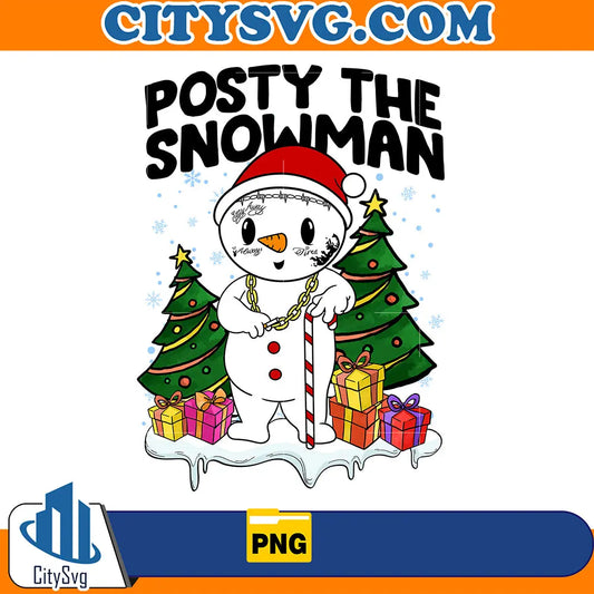 PostyTheSnowmanPostMaloneChristmasPng