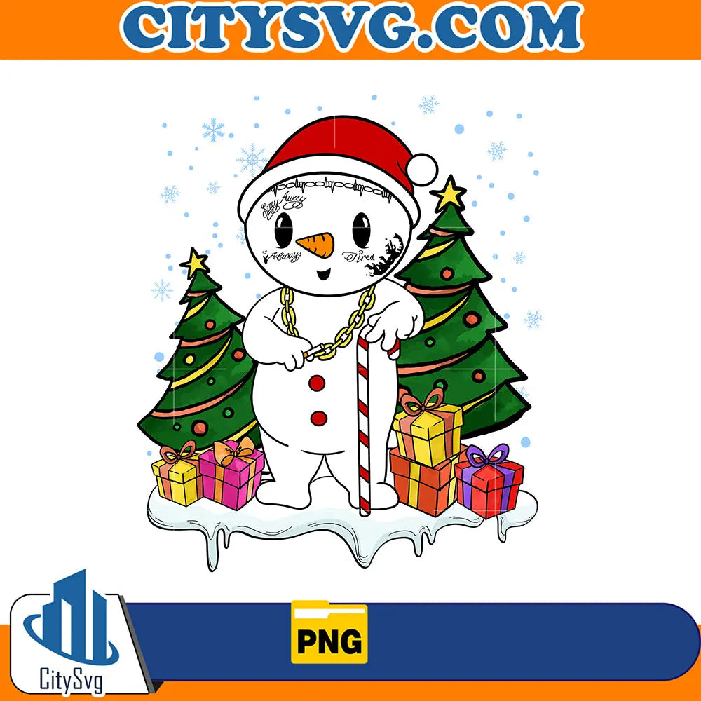 PostyTheSnowmanPostMaloneChristmasPng1