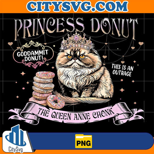 Princess Donut The Queen Anne Chonk Png CitySvg
