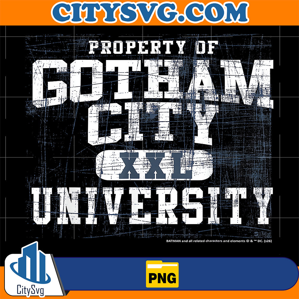 Property-of-Gotham-City-XXL-University-Png