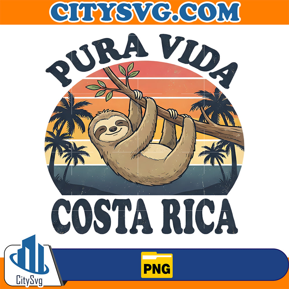Pura-Vida-Costa-Rica-Sloth-Png