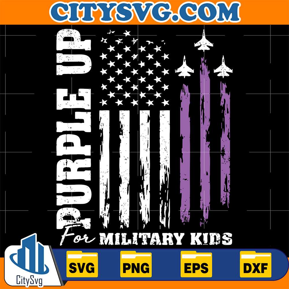 Purple-Up-For-Military-Kids-Svg