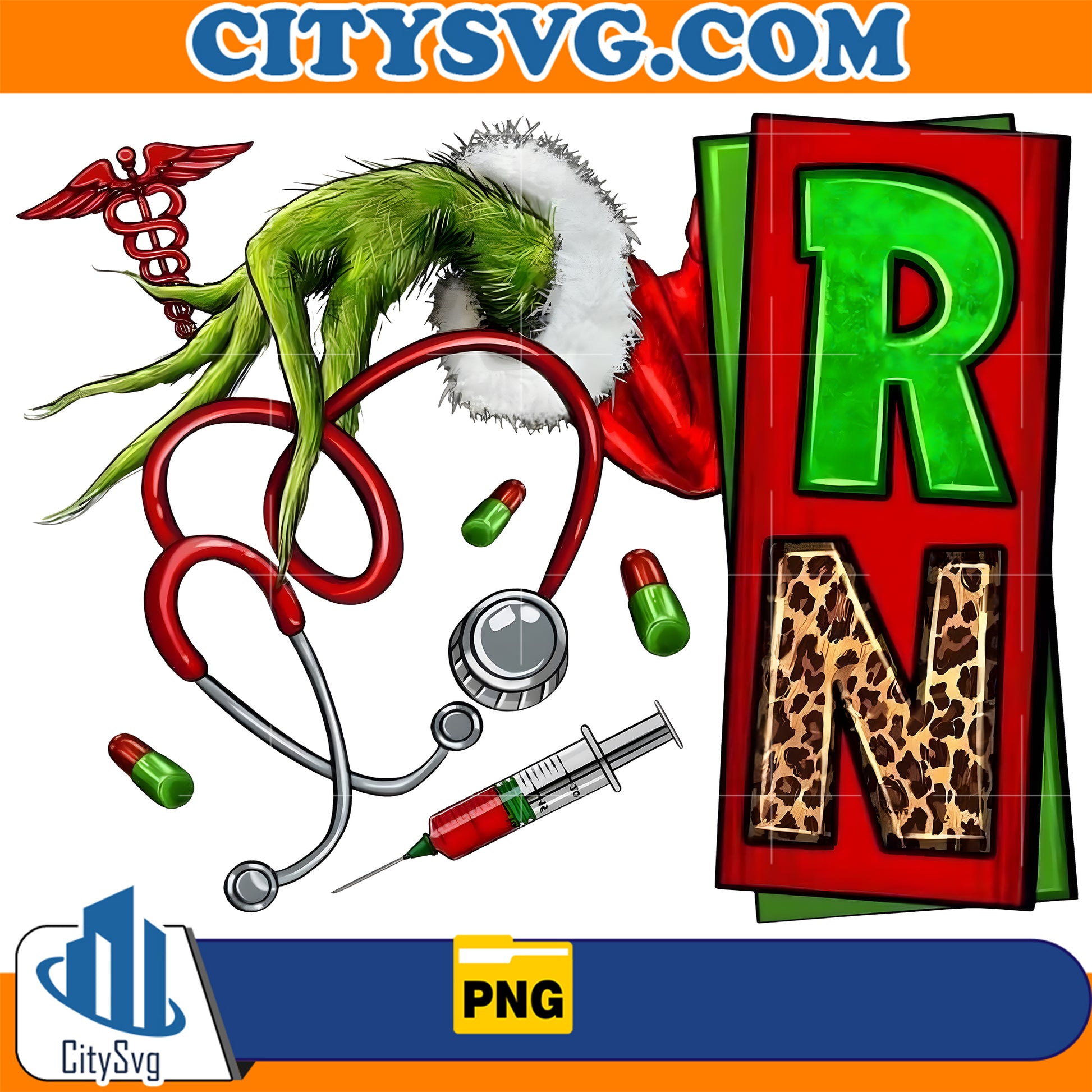 RNNurseGrinchChristmasPng