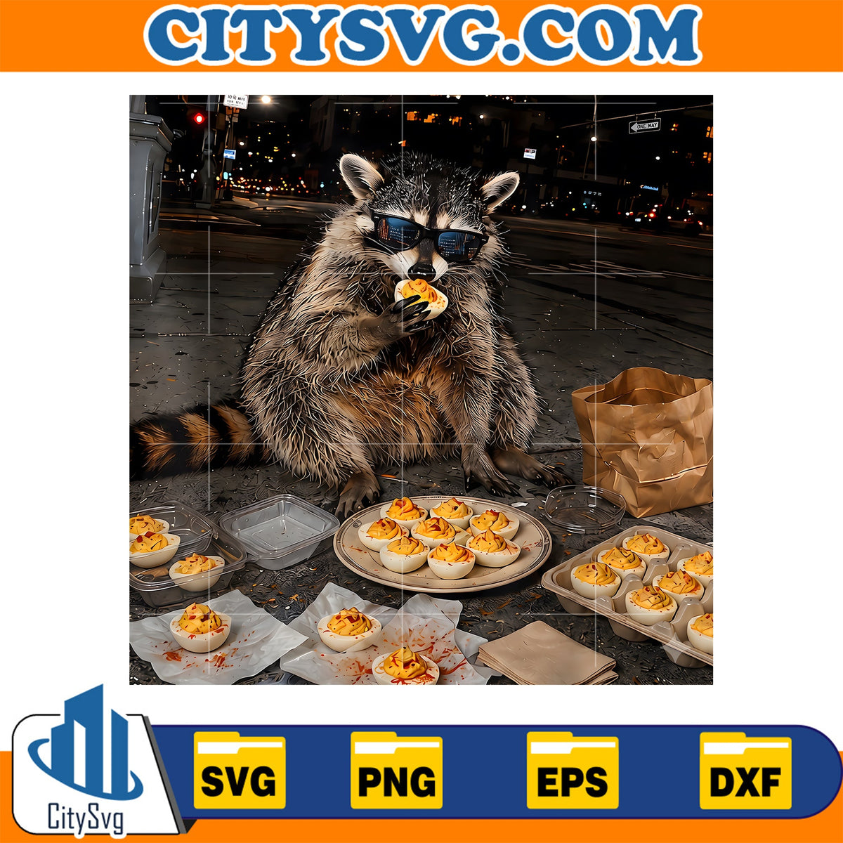 Raccoon-Eating-Deviled-Eggs-Thanksgiving-Svg