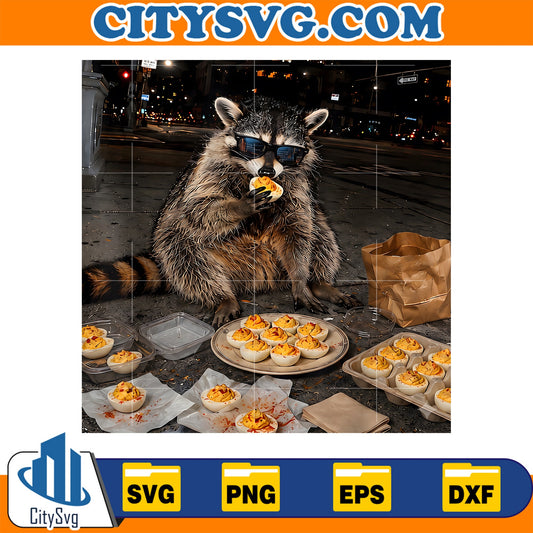 Raccoon-Eating-Deviled-Eggs-Thanksgiving-Svg