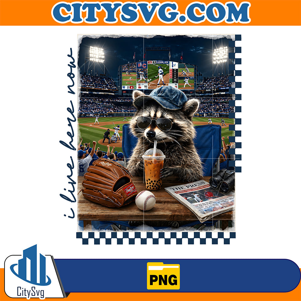 Raccoon-I-Live-Here-Now-Png