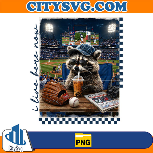 Raccoon-I-Live-Here-Now-Png