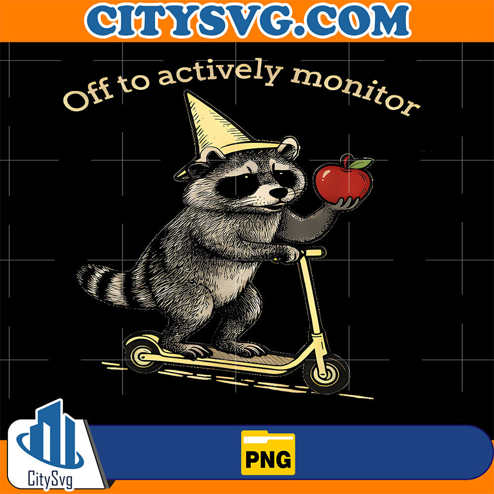 Raccoon-Off-to-Actively-Monitor-Teacher-Testing-Motivation-Png