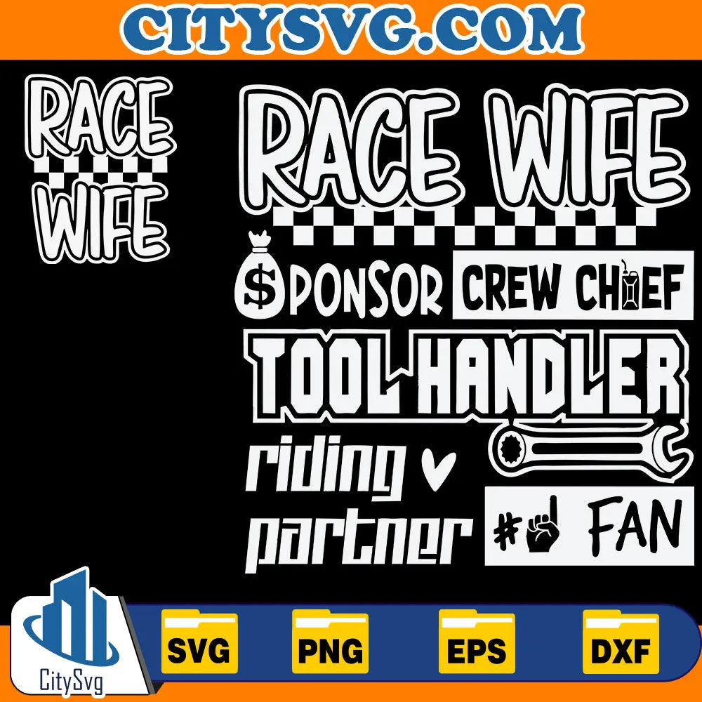 RaceWifeSponsorCrewChiefToolHandlerRidingPartner_1FanSvg