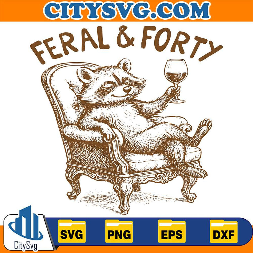Racoon Feral & Forty Svg – CITYSVG
