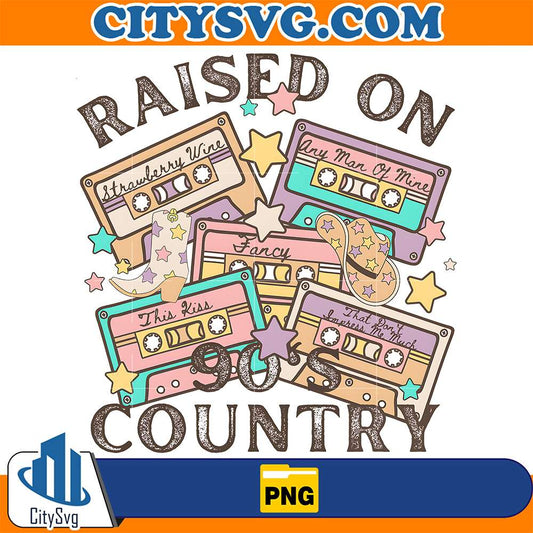Raised-On-90-s-Country-Western-Cassette-Tapes-Png