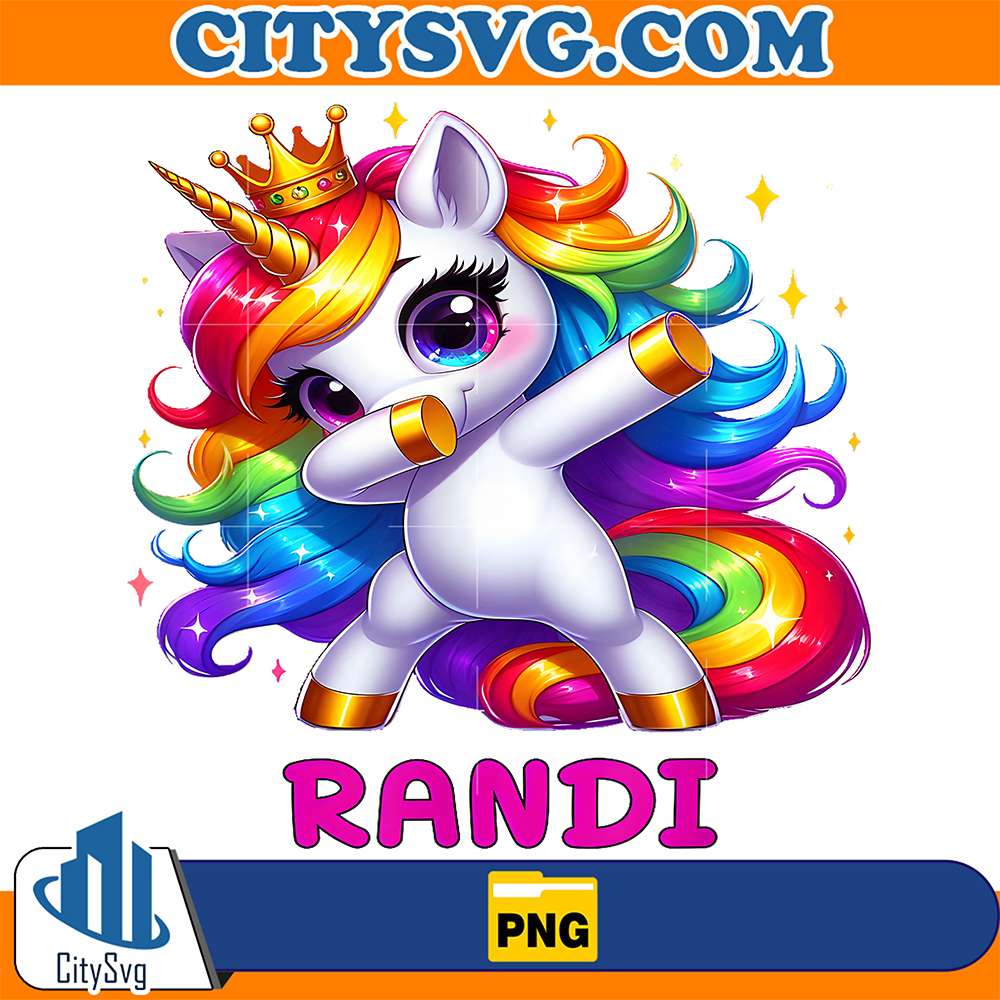 Randi-Dabbing-Unicorn-Birthday-Queen-Png