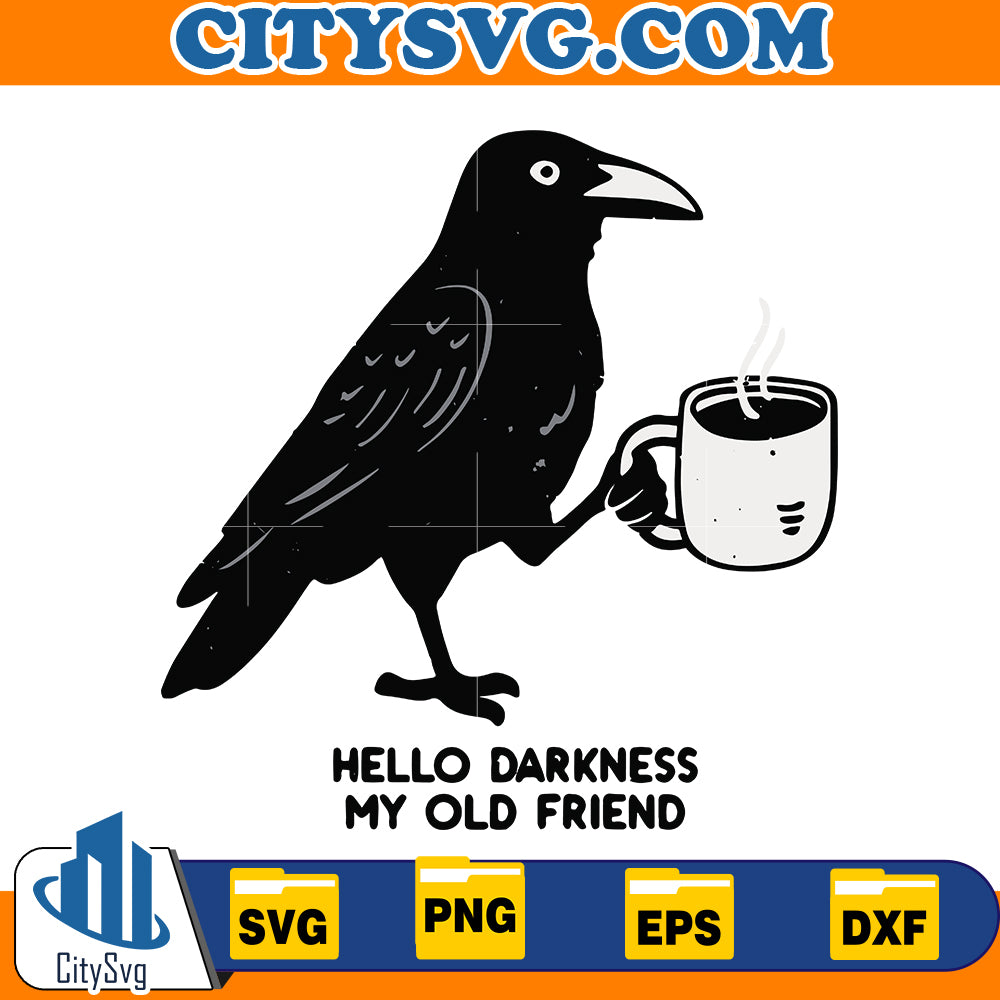 Raven Crow Coffee Svg