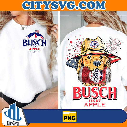 Red-White-And-Busch-Light-Apple-Dog-Png