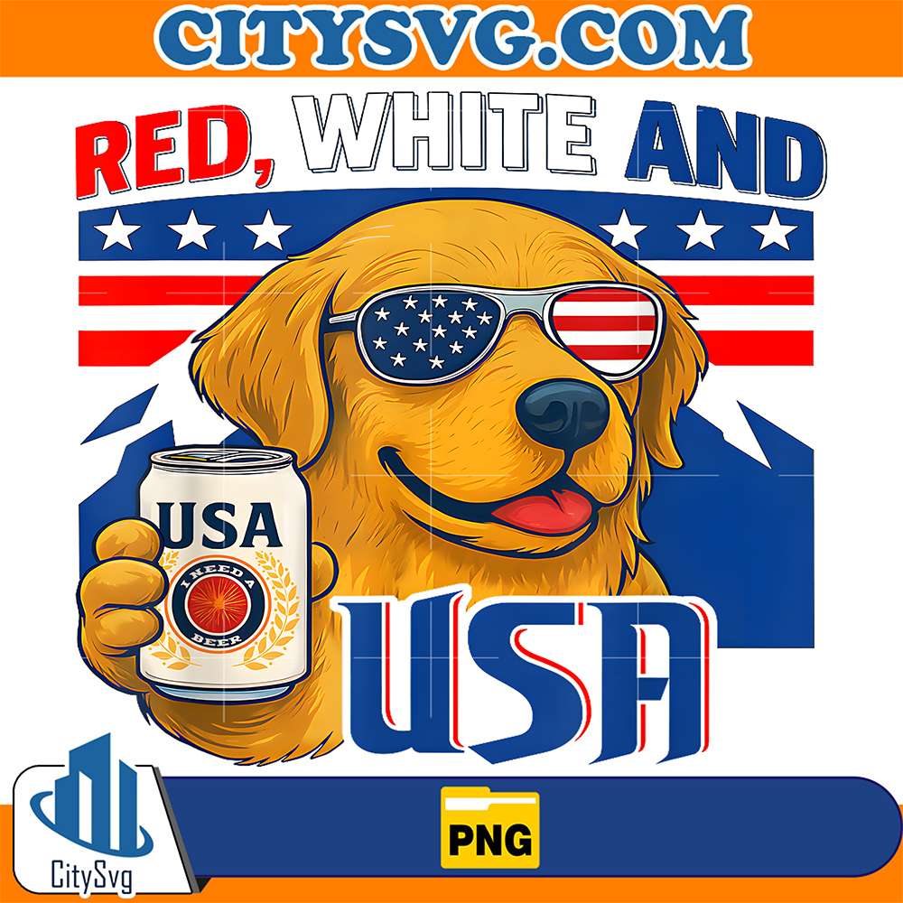 Red-White-And-Dog-USA-Flag-4th-Of-July-I-Need-Beer-Png