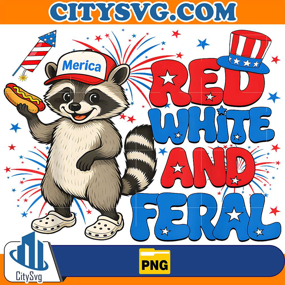 Red-White-And-Feral-4th-Of-July-Raccoon-Hot-Dog-America-Png-3