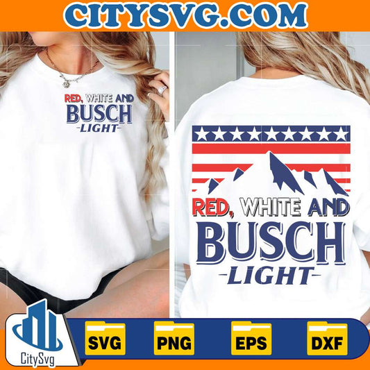 Red-White-and-Busch-Light-Svg