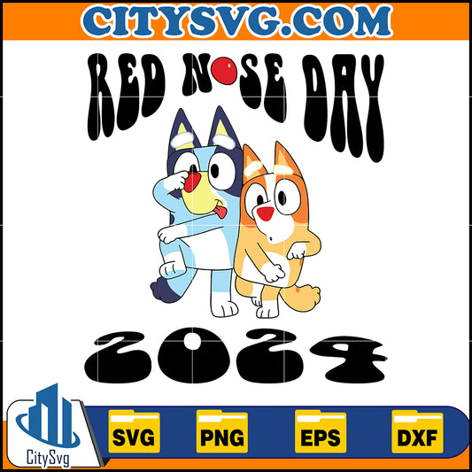 BlueyRedNoseDaySvg