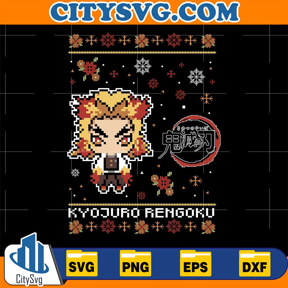 Rengoku-Kyojuro-Demon-Slayer-Christmas-Ugly-Svg