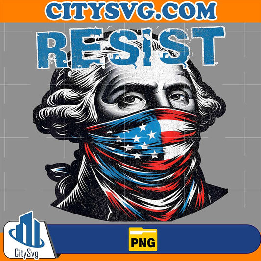 Resist-No-Kings-In-America-Since-1776-Washington-USA-Flag-Png