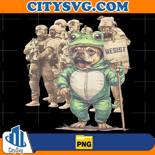 Resist-Protest-Dog-Political-Satire-Frog-Costume-Pug-Png