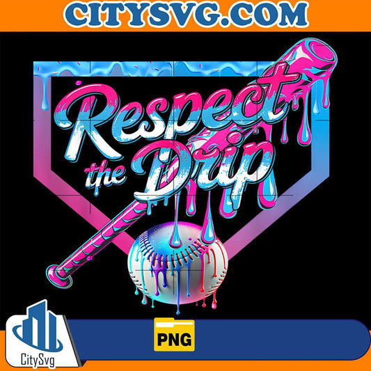 Respect-The-Drip-Baseball-Ice-Cream-Png