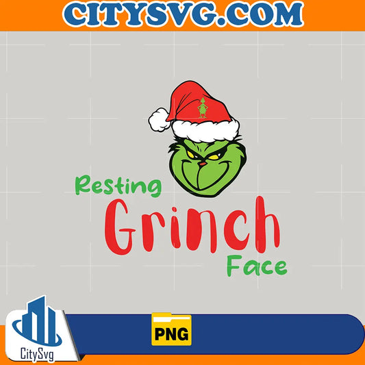 RestingGrinchFaceChristmasPng_2