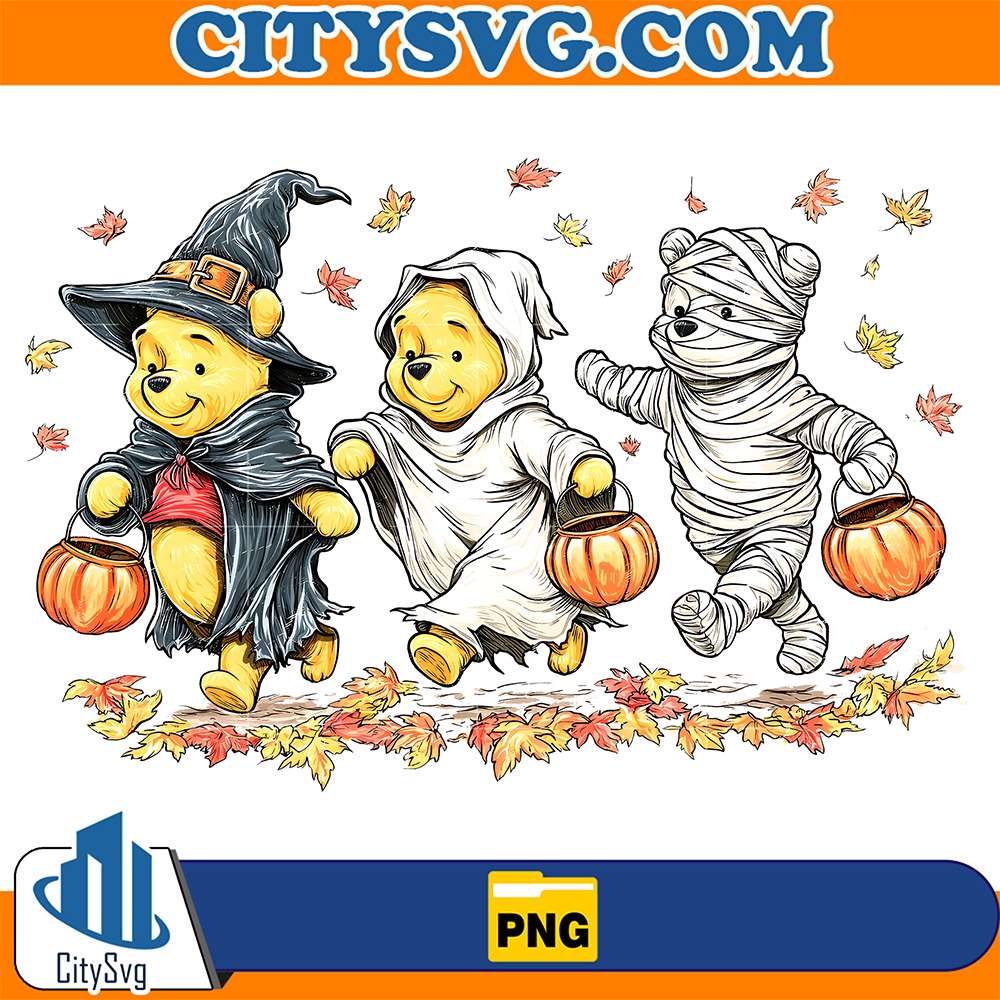 Retro Halloween Spooky Bear Png CitySvg