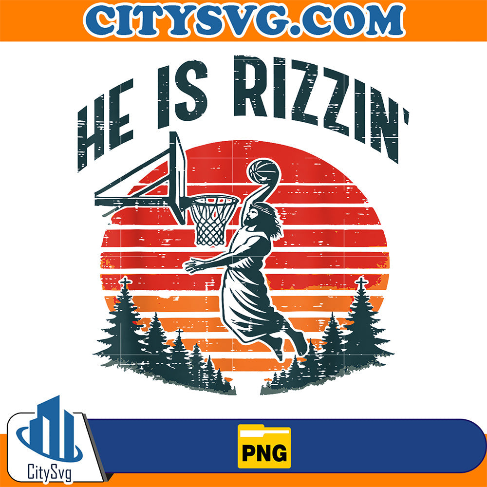 Retro-Jesus-He-Is-Rizzin-Basketball-Religious-Png