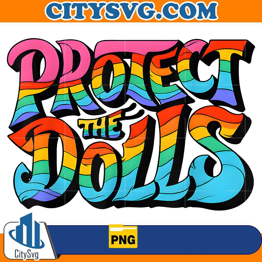 Retro-Protect-The-Dolls-LGBTQ-Pride-Png