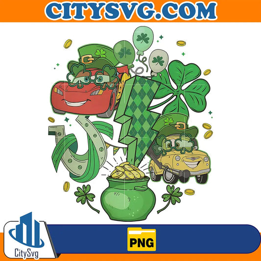 RetroCarsStPatrickDayLightningMcqueenPng